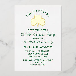 Happy St Patrick's Day Folie Uitnodiging