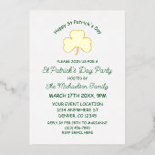 Happy St Patrick's Day Folie Uitnodiging (Voorkant)