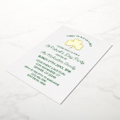 Happy St Patrick's Day Folie Uitnodiging (Gedraaid)