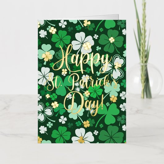 Happy St. Patrick's Day Folie Wenskaart (Voorkant)
