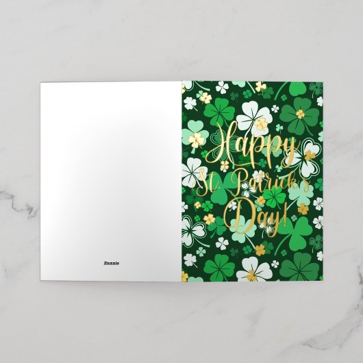 Happy St. Patrick's Day Folie Wenskaart (Buiten Laag)