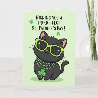 Happy St Patricks Day For Anyone Cute Kitten  Feestdagen Kaart