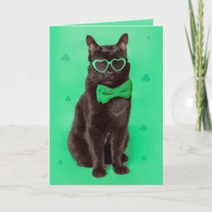 Happy St Patricks Day for Iedereen Black Cat Feestdagen Kaart