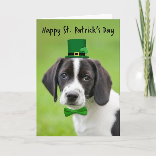 Happy St Patricks Day for Iedereen Cute Beagle Pup Feestdagen Kaart (Voorkant)