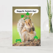 Happy St Patricks Day for Iedereen Squirrel Feestdagen Kaart (Voorkant)
