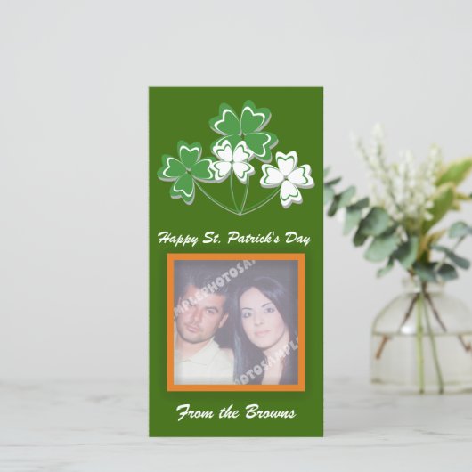 Happy St. Patrick's Day Fotokaarten (Staand voorkant)