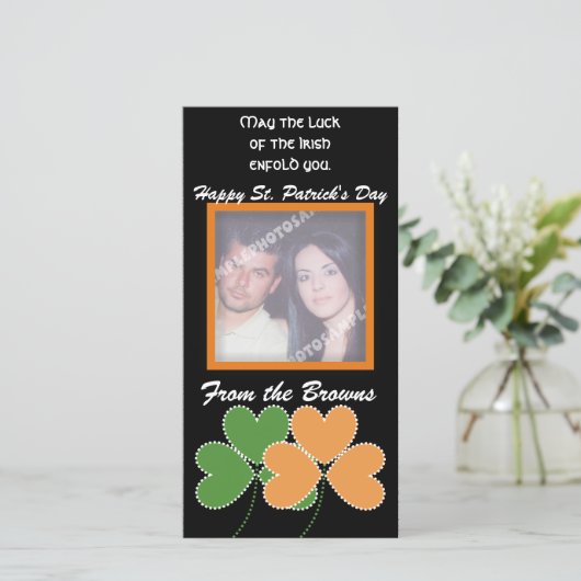 Happy St. Patrick's Day Fotokaarten (Staand voorkant)