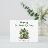 Happy St. Patrick's Day Four Leaf Clover Realty Feestdagenkaart (Staand voorkant)