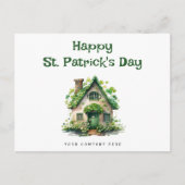Happy St. Patrick's Day Four Leaf Clover Realty Feestdagenkaart (Voorkant)