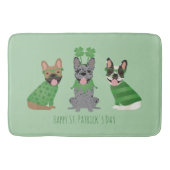 Happy St Patricks Day Franse bulldogs Badmat (Voorkant)