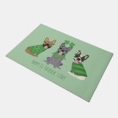 Happy St Patricks Day Franse bulldogs Deurmat (Schuin)