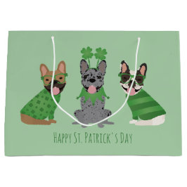 Happy St Patricks Day Franse bulldogs Groot Cadeauzakje