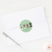 Happy St Patricks Day Franse bulldogs Ronde Sticker (Envelop)