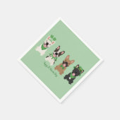 Happy St Patricks Day Franse bulldogs Servet (Hoek)