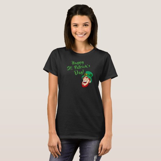Happy St. Patrick's Day Fun & Magical Leprechaun T-shirt (Voorkant volledig)