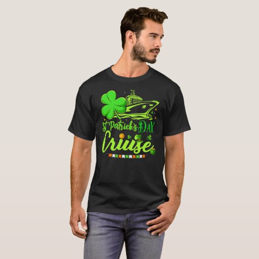 Happy St Patrick's Day Funny Cruise Ship Cruising T-shirt (Voorkant volledig)