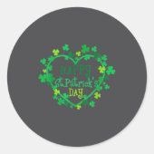 Happy St. Patrick's Day Funny Saint Patrick Irish  Ronde Sticker (Voorkant)