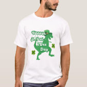Happy St. Patricks Day Funny T-rex Dinosaur T-shirt (Voorkant)