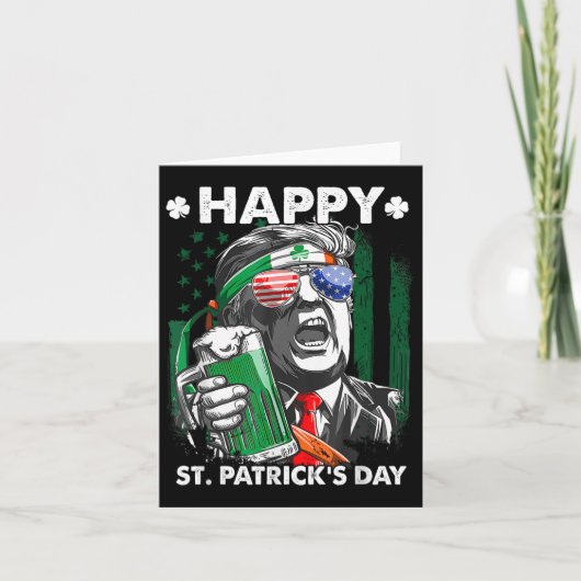 Happy St Patricks Day Funny Trump Patricks Day 45 Kaart (Voorkant)