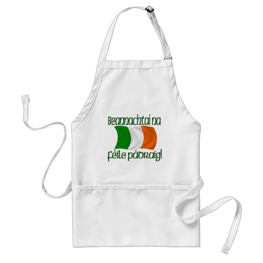Happy St. Patrick's Day (Gaelic) Standaard Schort (Voorkant)