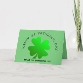 Happy St Patrick's Day gelukkig shamrock gepersona Feestdagen Kaart