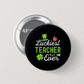 Happy St Patrick's Day gelukkigste leraar ooit Ronde Button 5,7 Cm (Voorkant /achterkant)