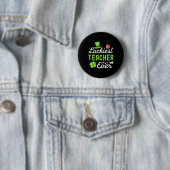 Happy St Patrick's Day gelukkigste leraar ooit Ronde Button 5,7 Cm (In situ)