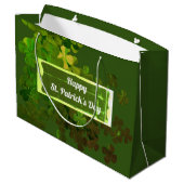 Happy St. Patrick's Day, gepersonaliseerd Groot Cadeauzakje (Achterkant Gekanteld)