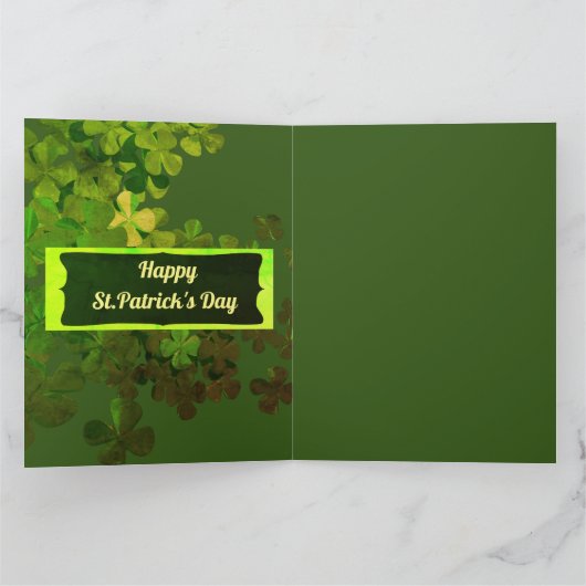 Happy St.Patrick's Day, gepersonaliseerd Kaart (Binnen)