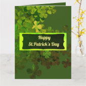 Happy St.Patrick's Day, gepersonaliseerd Kaart (Gele Bloem)