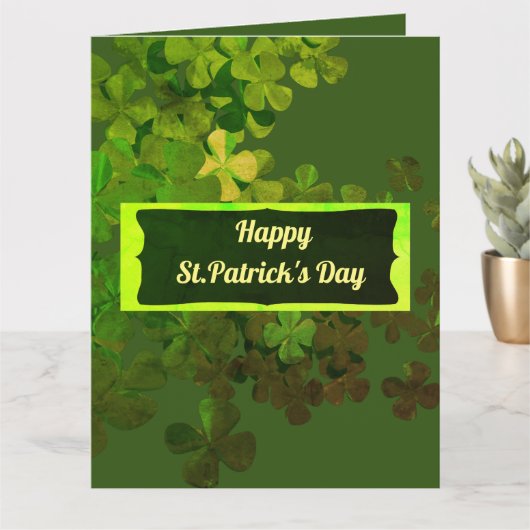 Happy St.Patrick's Day, gepersonaliseerd Kaart (Kleine Plant)