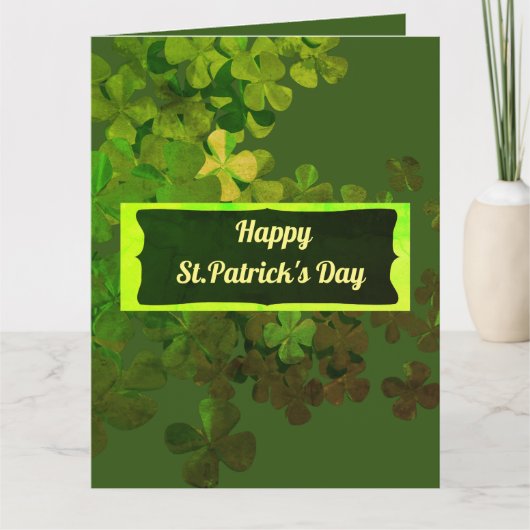 Happy St.Patrick's Day, gepersonaliseerd Kaart (Voorkant)