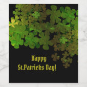 Happy St. Patrick's Day, gepersonaliseerd Wijn Etiket (Enkel label)