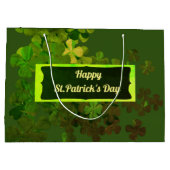 Happy St.Patrick's Day, gepersonaliseerde grote ca Groot Cadeauzakje (Achterkant)