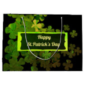Happy St.Patrick's Day, gepersonaliseerde grote ca Groot Cadeauzakje (Achterkant)