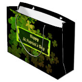 Happy St.Patrick's Day, gepersonaliseerde grote ca Groot Cadeauzakje (Achterkant Gekanteld)