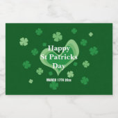 Happy St Patrick's Day gewoonte Likeurfles Etiket (Enkel label)