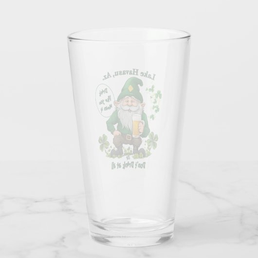 Happy St. Patrick's Day Glas (Achterkant)