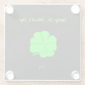 Happy St. Patrick's Day Glass Onderzetter (Achterkant)