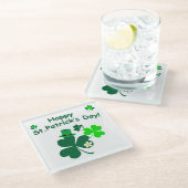Happy St. Patrick's Day Glazen Onderzetter (Schuin)