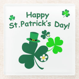 Happy St. Patrick's Day Glazen Onderzetter