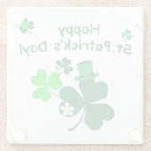 Happy St. Patrick's Day Glazen Onderzetter (Achterkant)