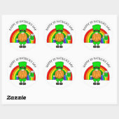 Happy St Patrick's Day | Gnome Leprechaun Ronde Sticker (Vel)