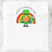 Happy St Patrick's Day | Gnome Leprechaun Ronde Sticker (Tas)