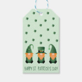 Happy St Patricks Day Gnome Pattern Cadeaulabel (Voorkant)