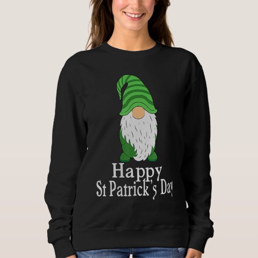 Happy St Patrick's Day Gnome Saint Irish Patrick Trui (Voorkant)