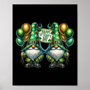 Happy St Patricks Day Gnome voor vrouwen en Mannen Poster