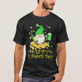 Happy St. Patrick's Day Gnomes Eat Drink Green Bee T-shirt (Voorkant)