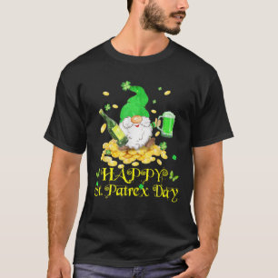 Happy St. Patrick's Day Gnomes Eat Drink Green Bee T-shirt