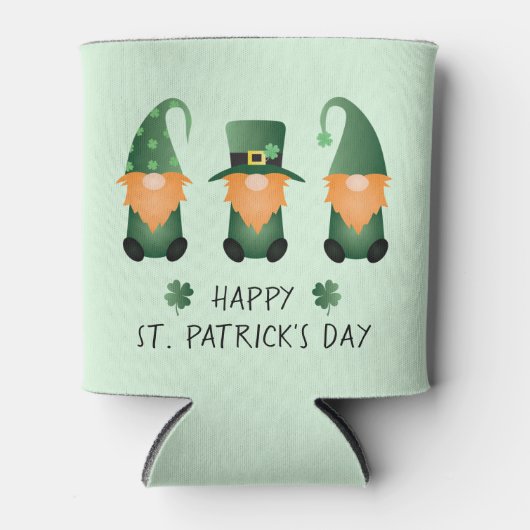 Happy St Patricks Day Gnomes Green Blikjeskoeler (Voorkant)